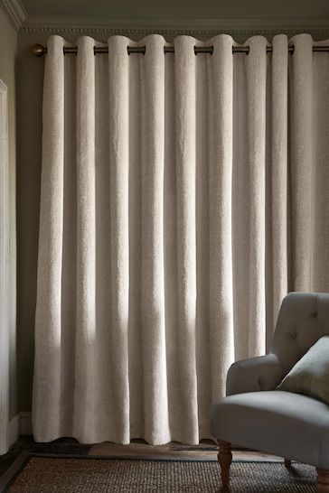 Natural Next Heavyweight Chenille Eyelet Blackout/Thermal Curtains