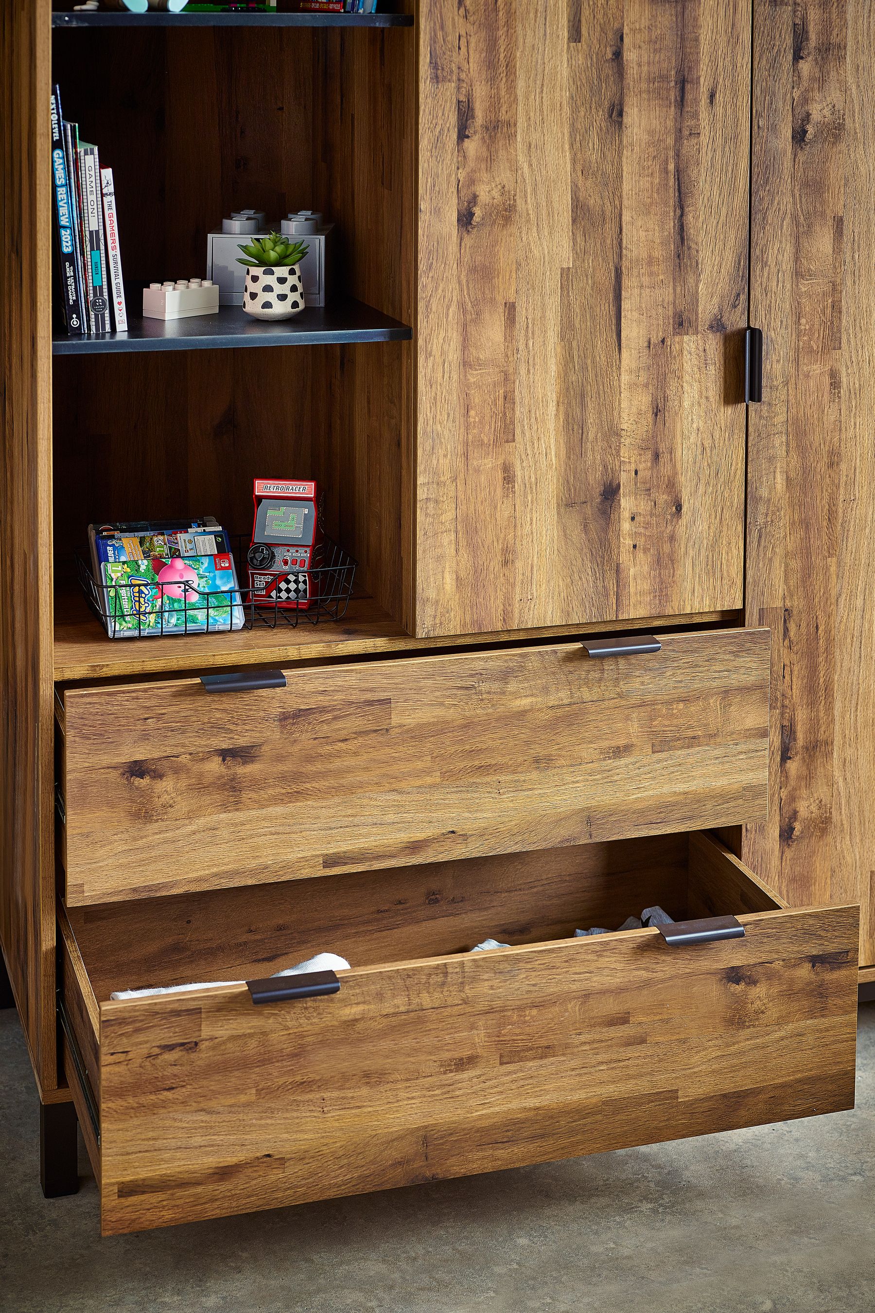 Buy Oak Effect Bronx Kids Triple Wardrobe from the Next UK online shop
