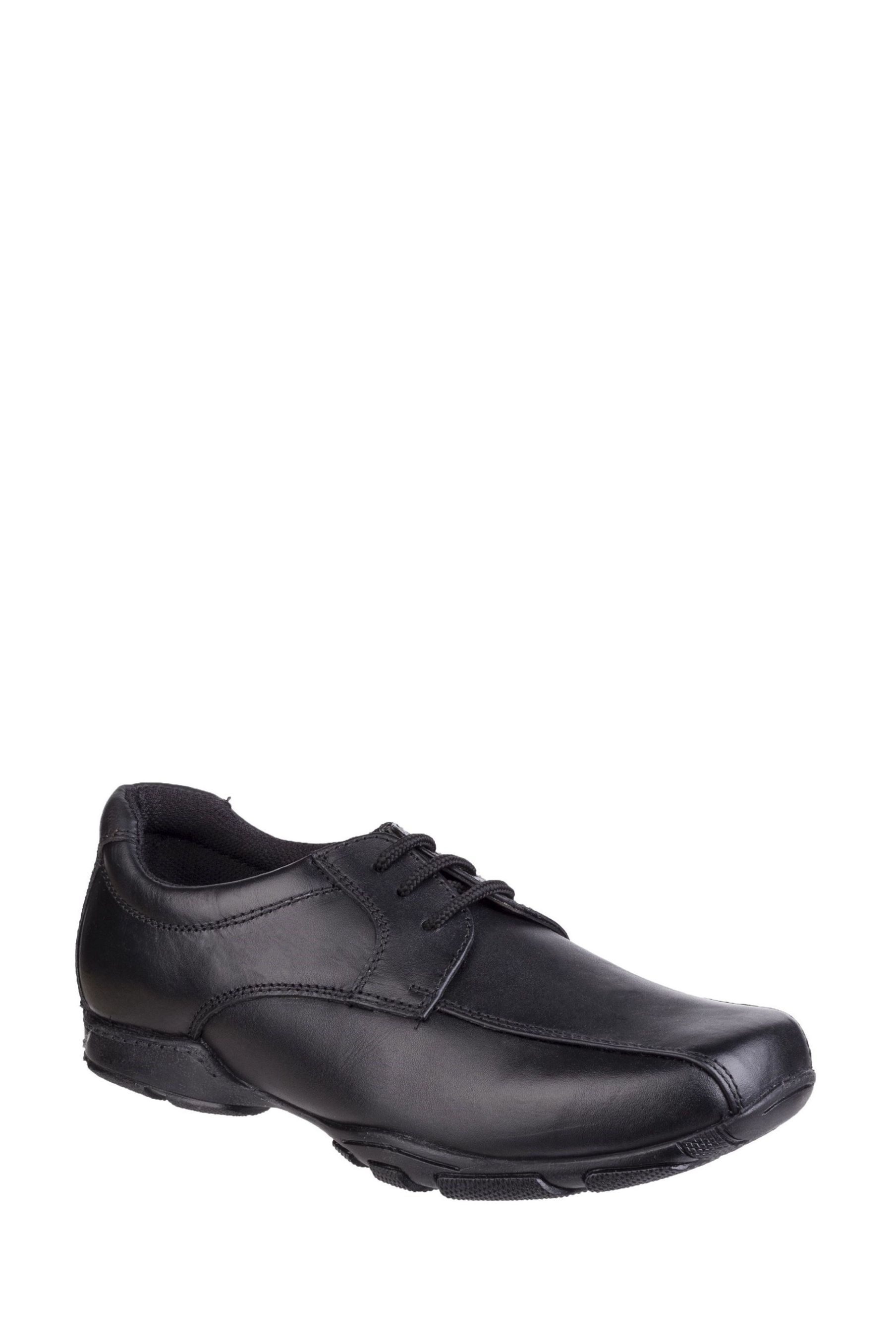 Black and white hush puppies shop