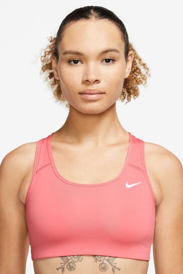 Nike Orange Medium Swoosh Support Sports Bra