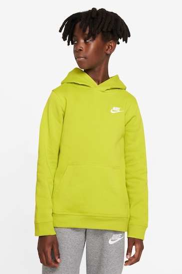 Nike Lime Green Club Fleece Overhead Hoodie