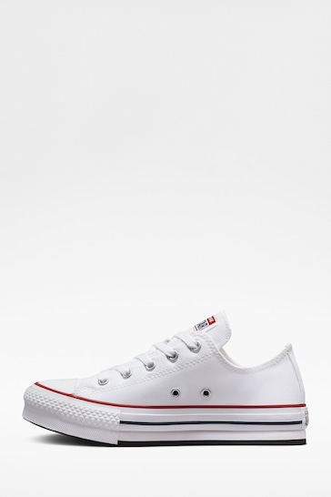 Converse White EVA Lift Chuck Ox Youth Trainers
