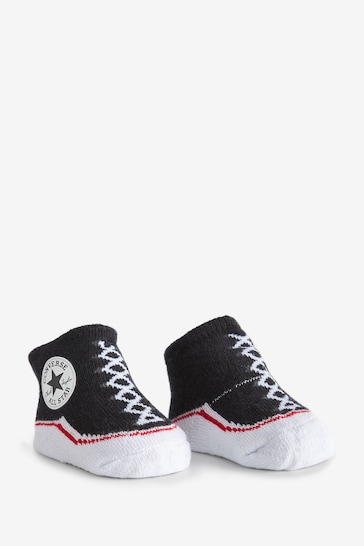 Converse Black Romper and Bootie Baby Set