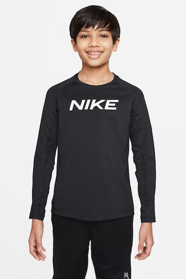 Nike Pro Black Dri-FIT Long Sleeve Base Layer Top