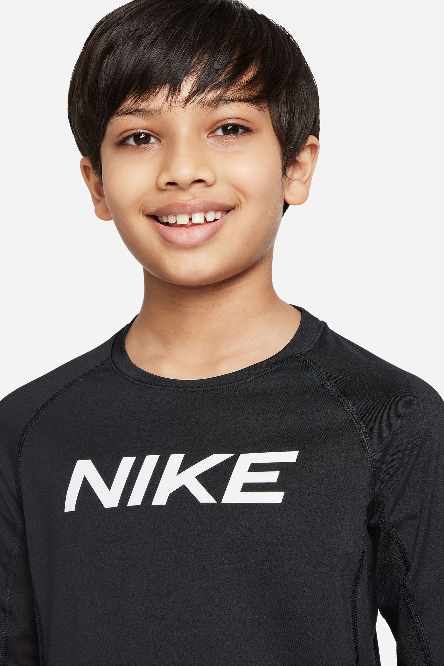 Nike Pro Black Dri FIT Long Sleeve Base Layer Top