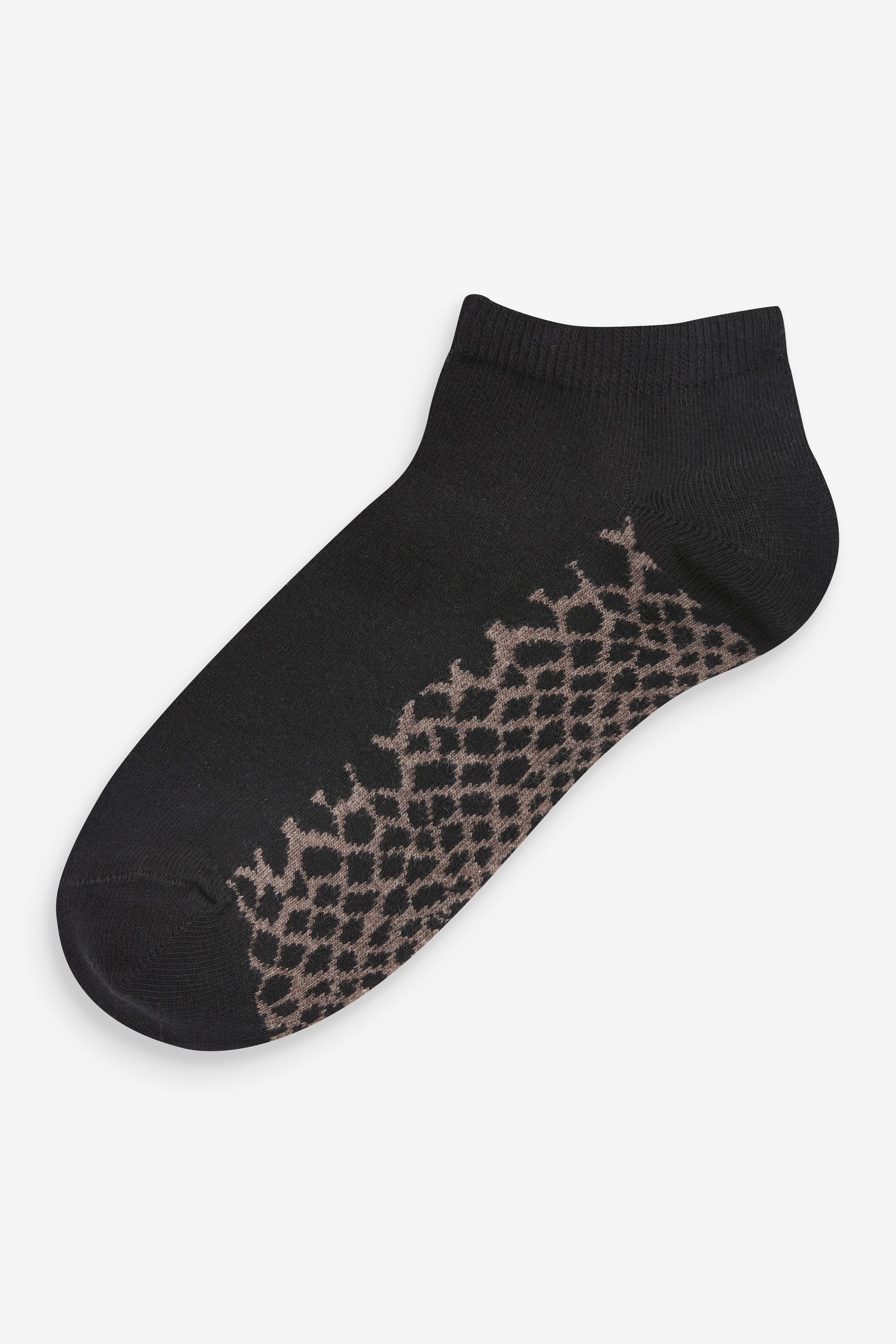Leopard print trainer socks hotsell