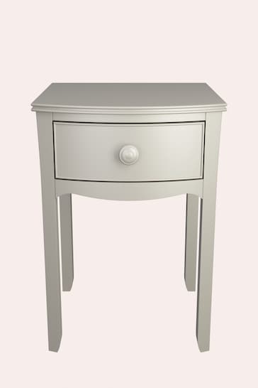 Laura Ashley Pale French Grey Broughton Bedside Table