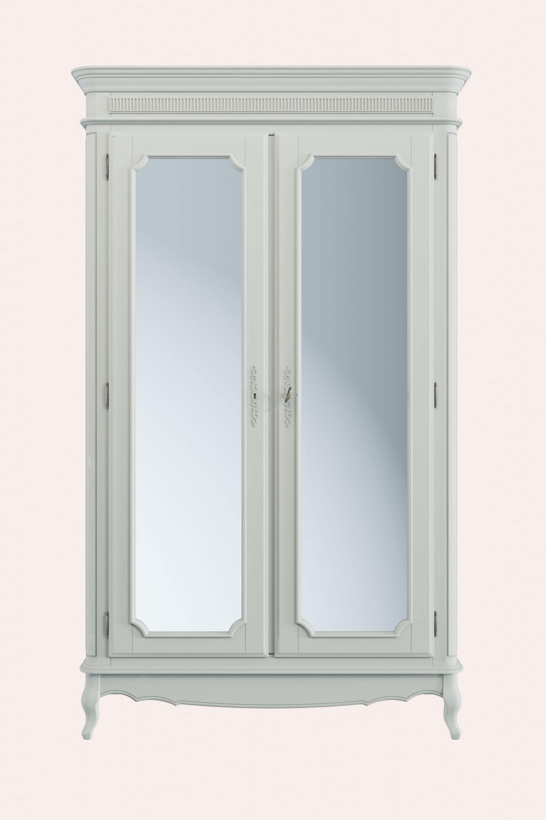 Laura Ashley Dove Grey Provencale 2 Door Mirrored Wardrobe
