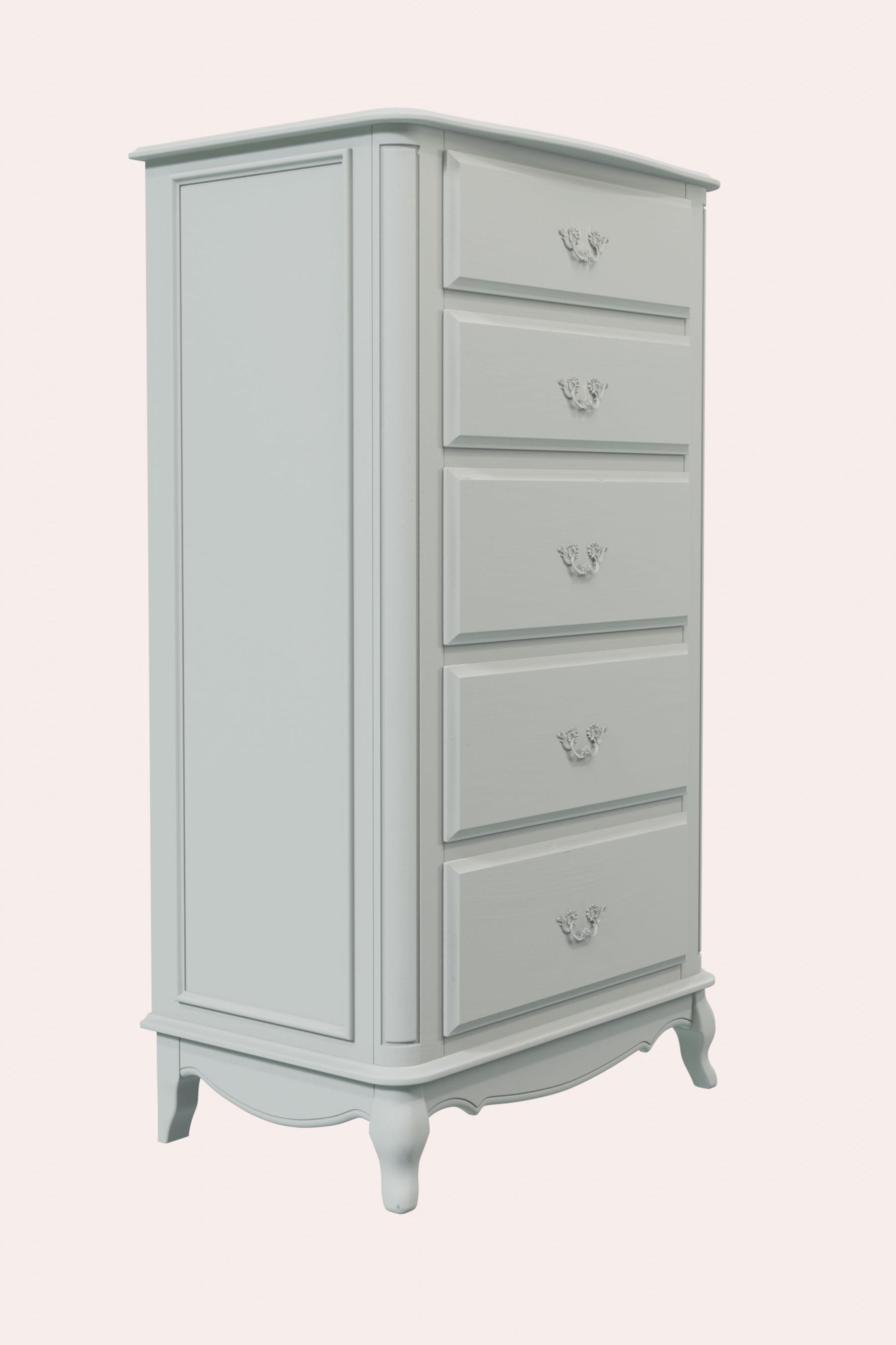 Laura Ashley Dove Grey Provencale 5 Drawer Tall Chest