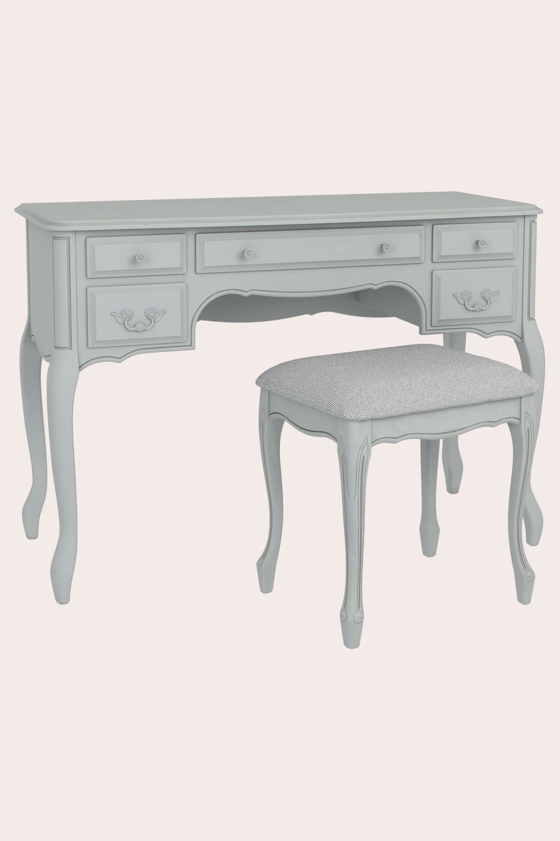 Buy Laura Ashley Dove Grey Provencale 5 Drawer Dressing Table And