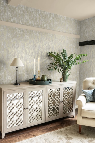 Laura Ashley Champagne Gold Whinfell Wallpaper Wallpaper