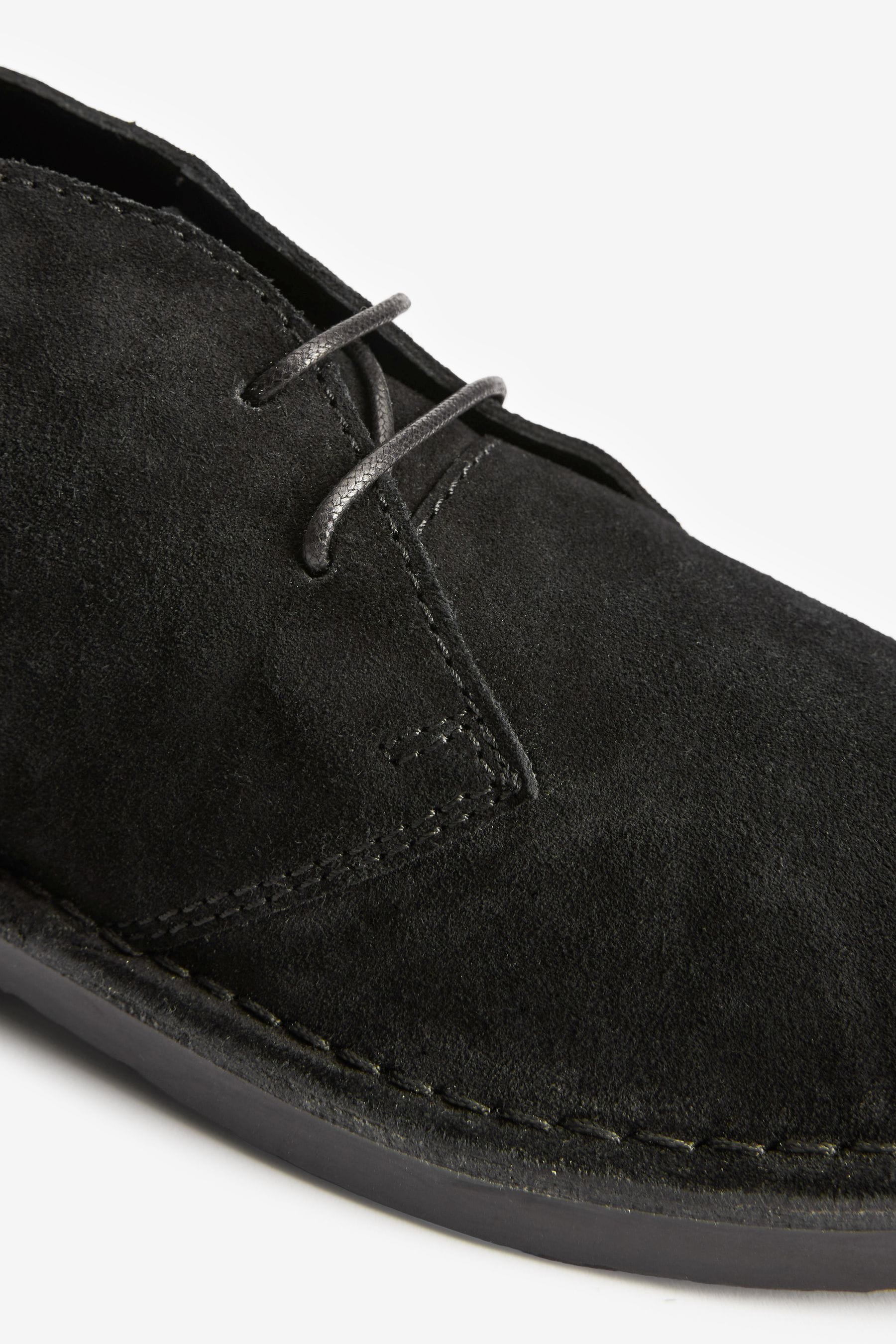 Black suede desert shoes on sale