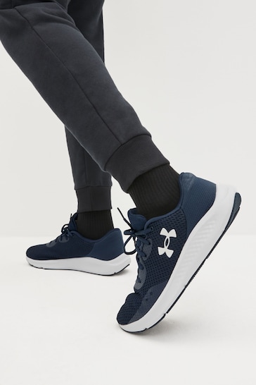 Under Armour Navy Blue Charged Pursuit 3 Trainers