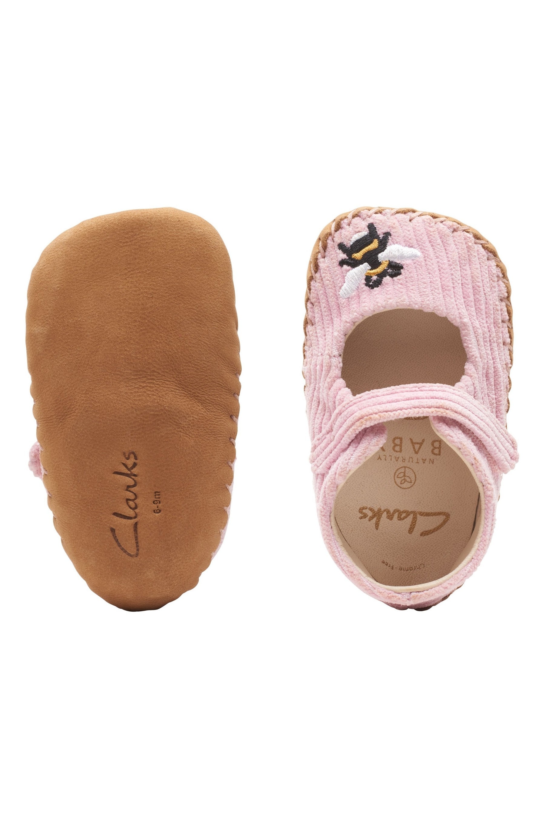 Buy Clarks Pink E Fit Cord Baby Soft Strap Shoes from the Next UK online shop
