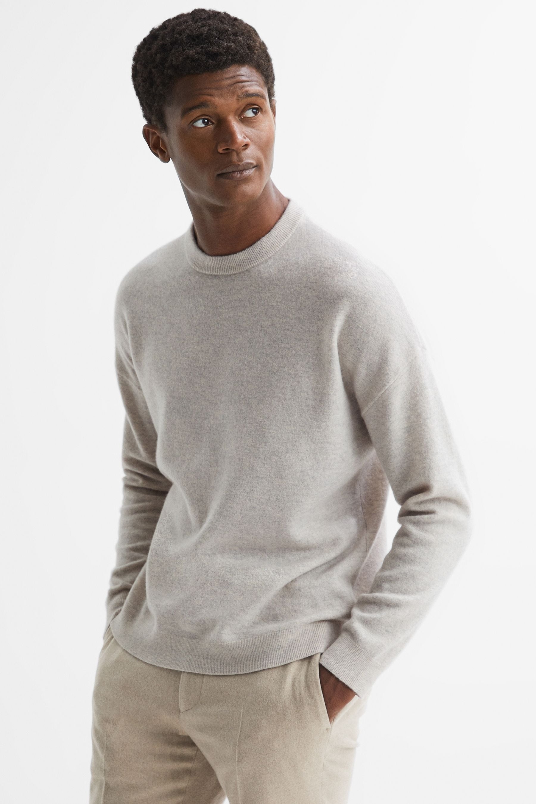 Oatmeal crew neck sweater outlet
