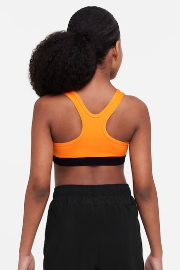 Nike Orange Performance Pro Medium Support Swoosh Bra