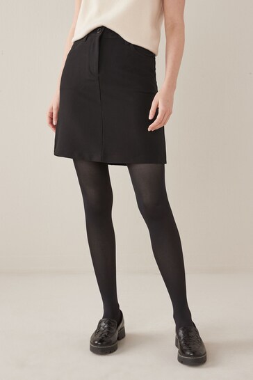 Black Tailoring Mini Skirt