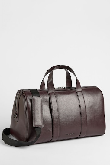 Ted Baker Red Fidick Saffiano Leather Holdall
