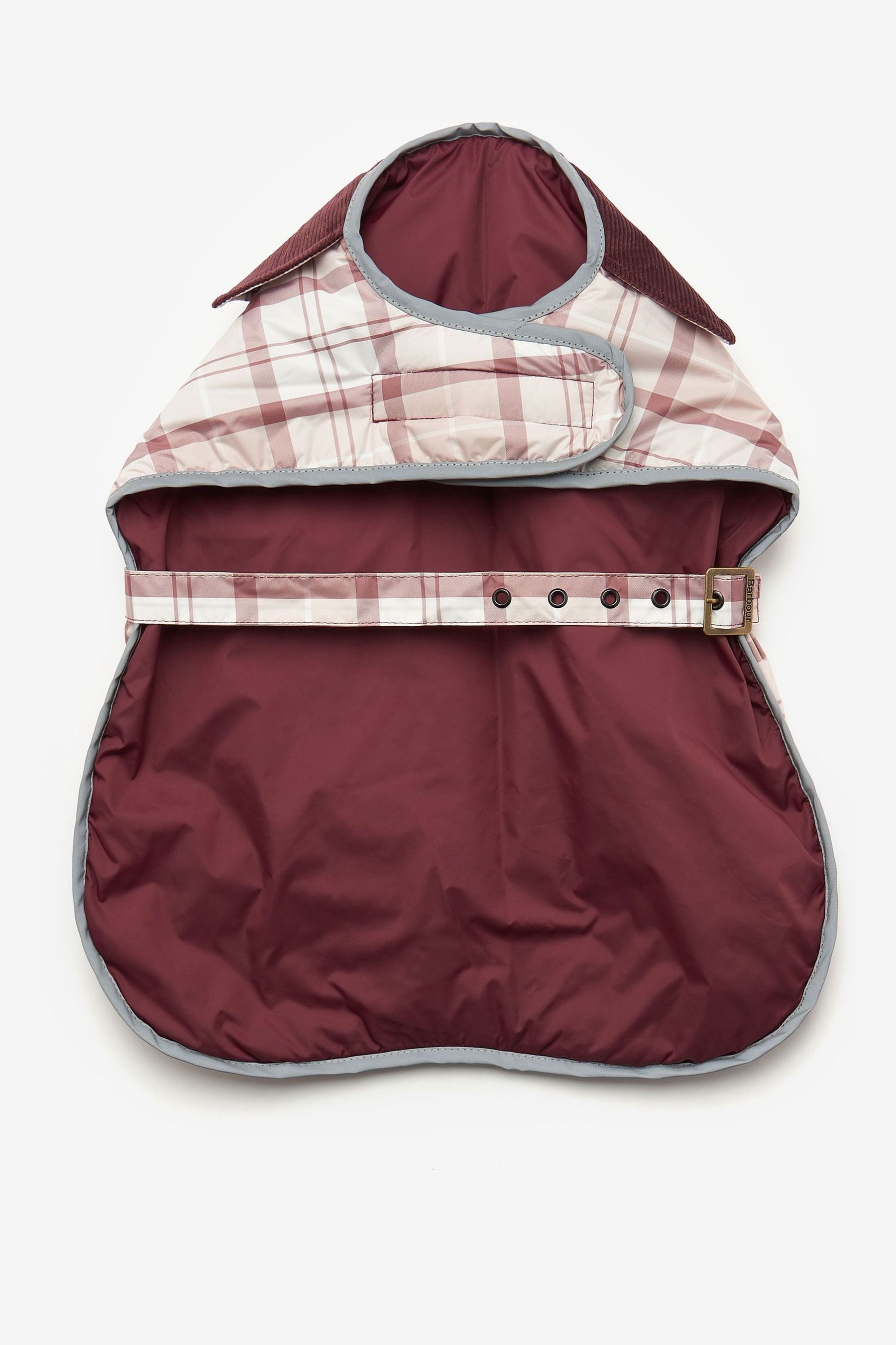 Barbour tartan clearance dog coat pink