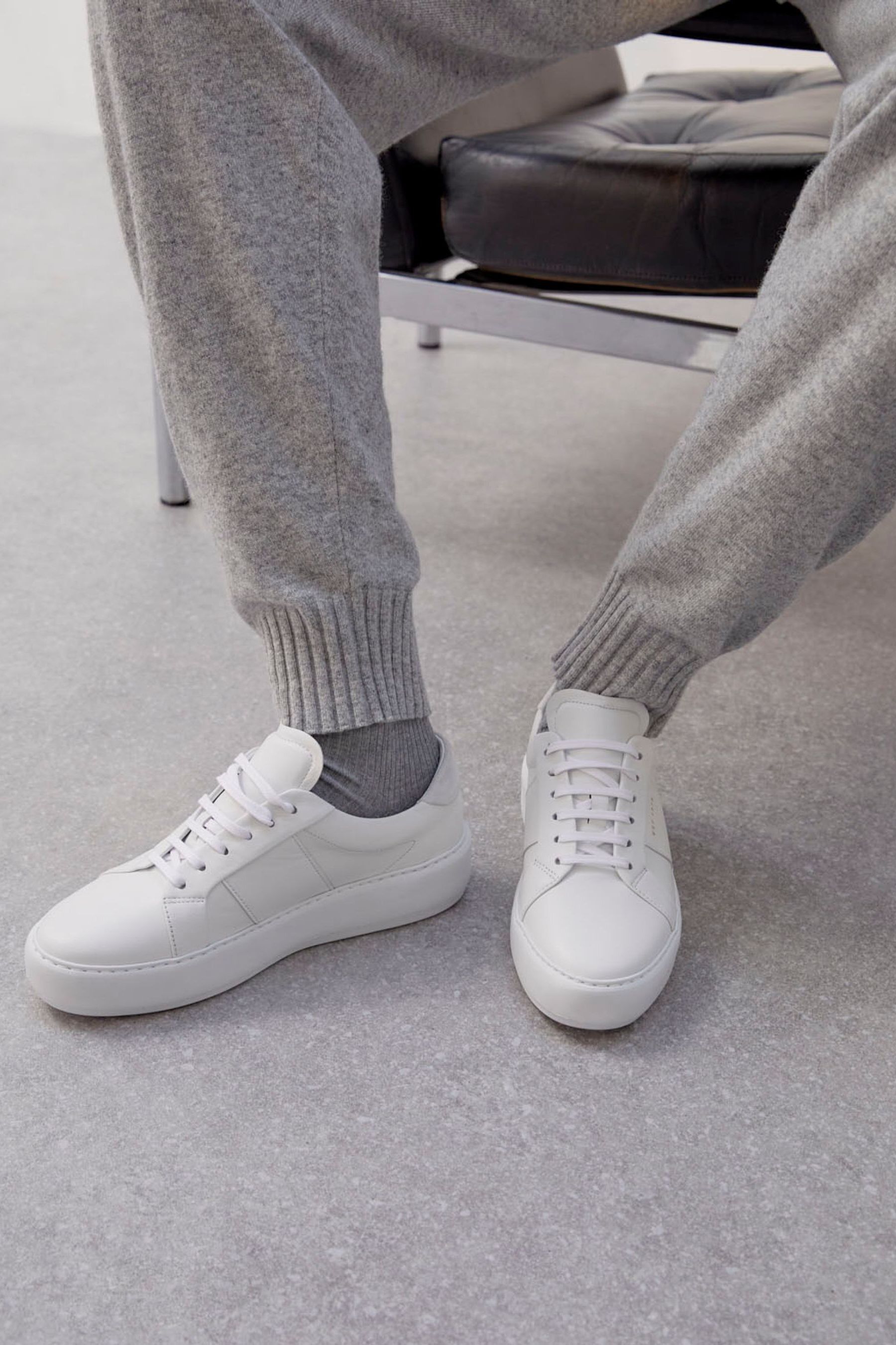 Jigsaw campbell leather discount trainer