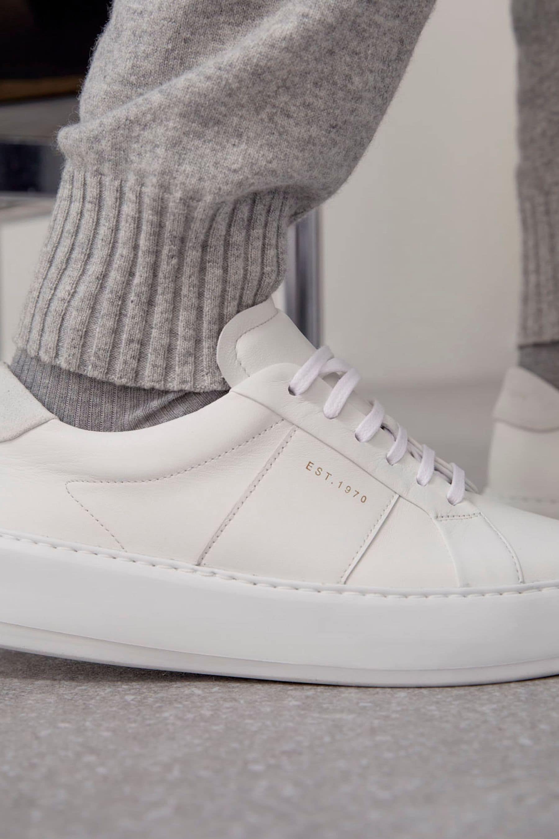 Jigsaw Riva Leather Platform Trainers