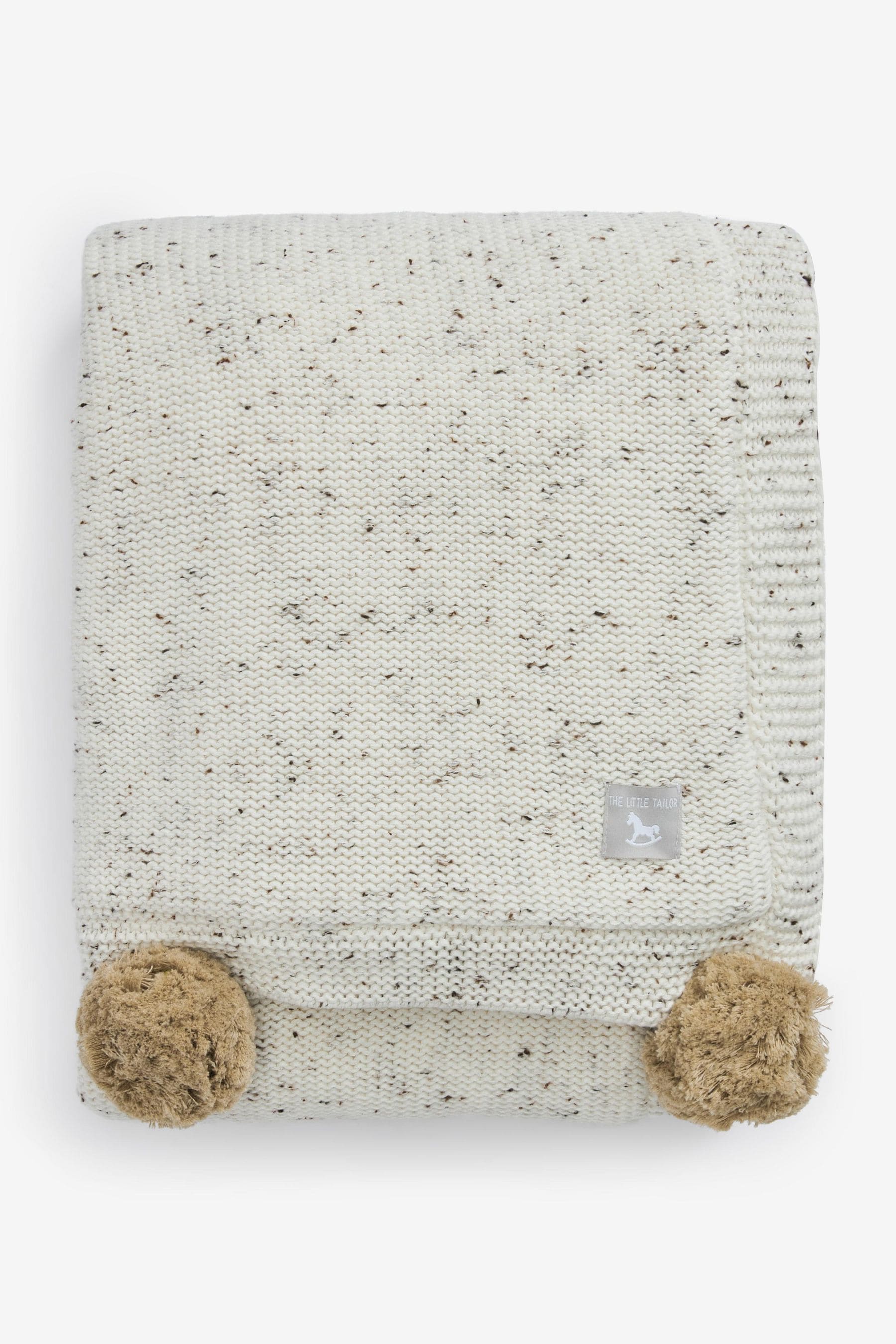 Buy The Little Tailor Pom Pom Plush Lined Baby Blanket from the