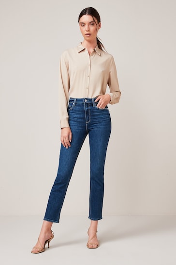 Paige Cindy High Rise Straight Jeans
