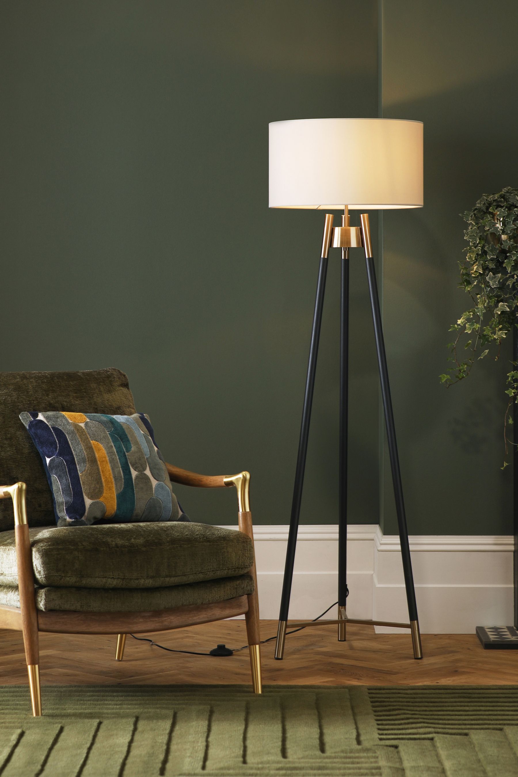 Next black floor lamp top