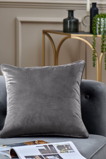 Charcoal Grey 43 x 43cm Matte Velvet Cushion
