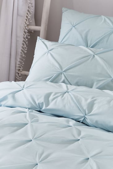 Serene Blue Lara Duvet Cover And Pillowcase Set