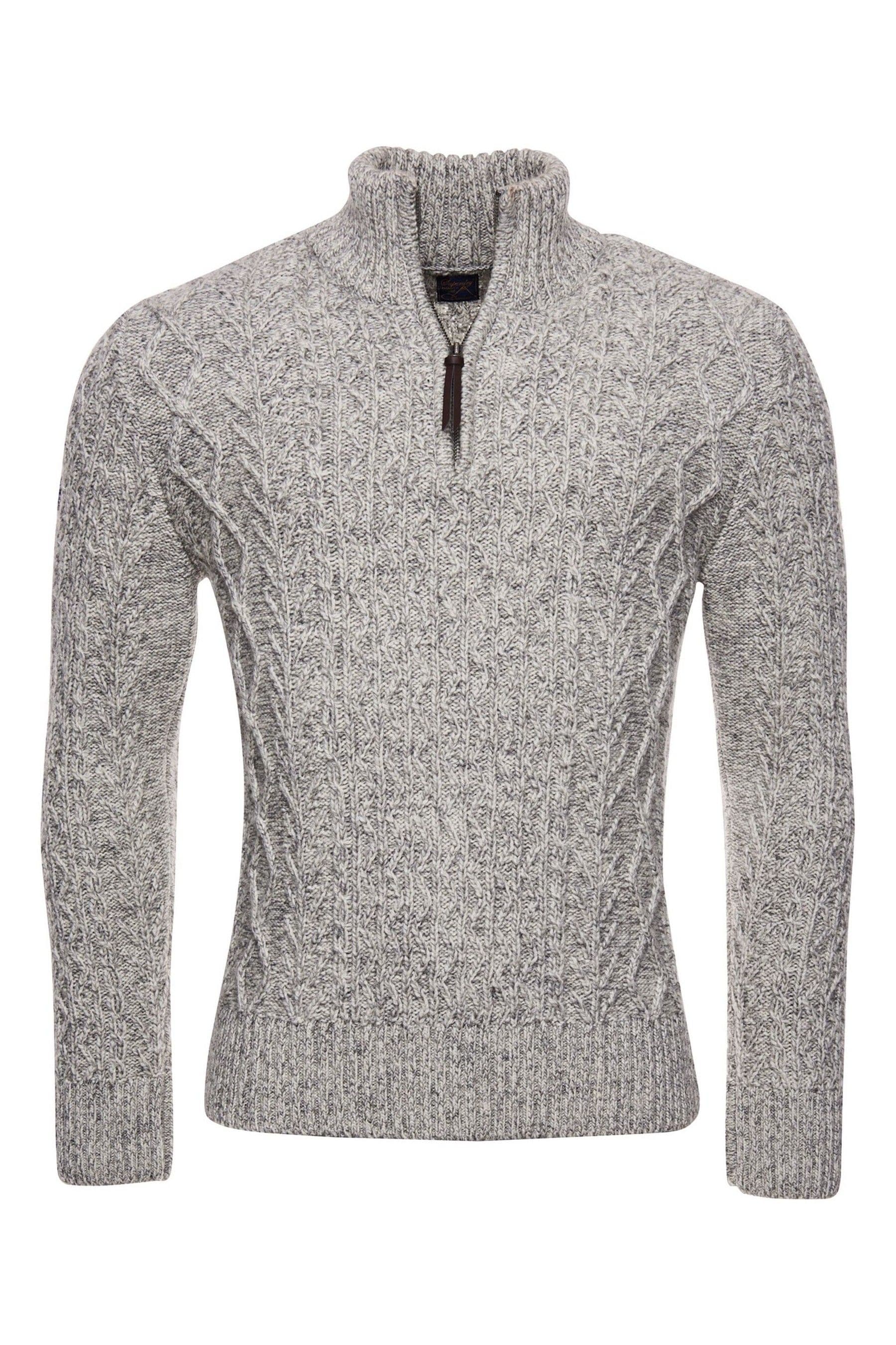 Buy Superdry Grey Marl Jacob Henley Jumper from the Next UK online