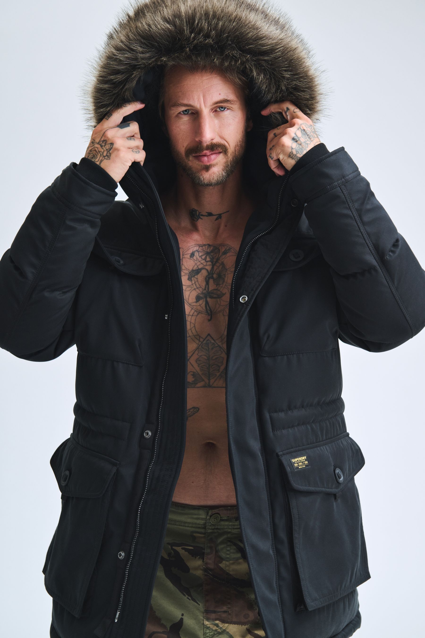 Superdry on sale black jacket
