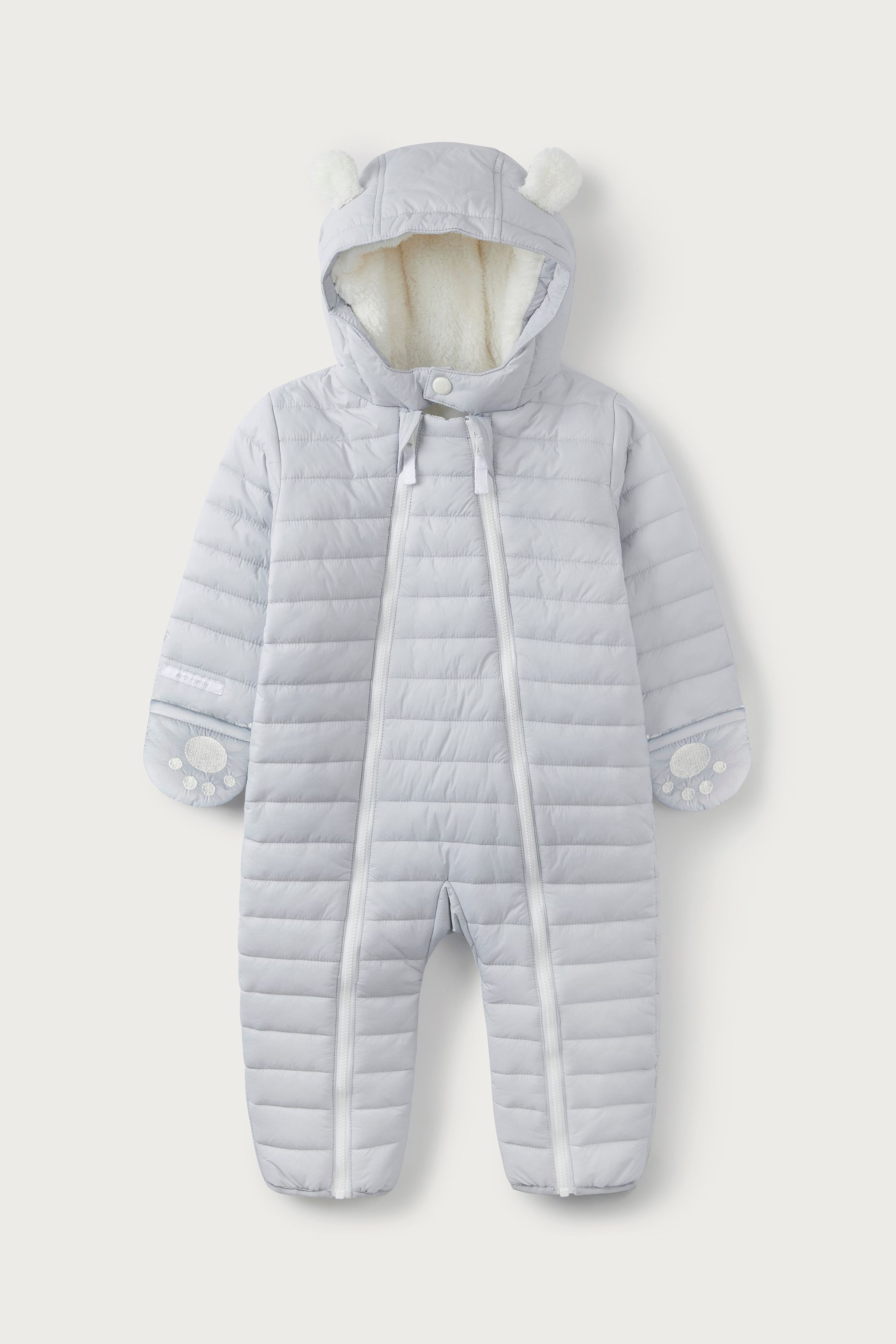 White company baby snowsuit shop