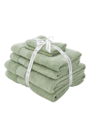Catherine Lansfield 6 Piece Green Anti-Bacterial Towel Bale