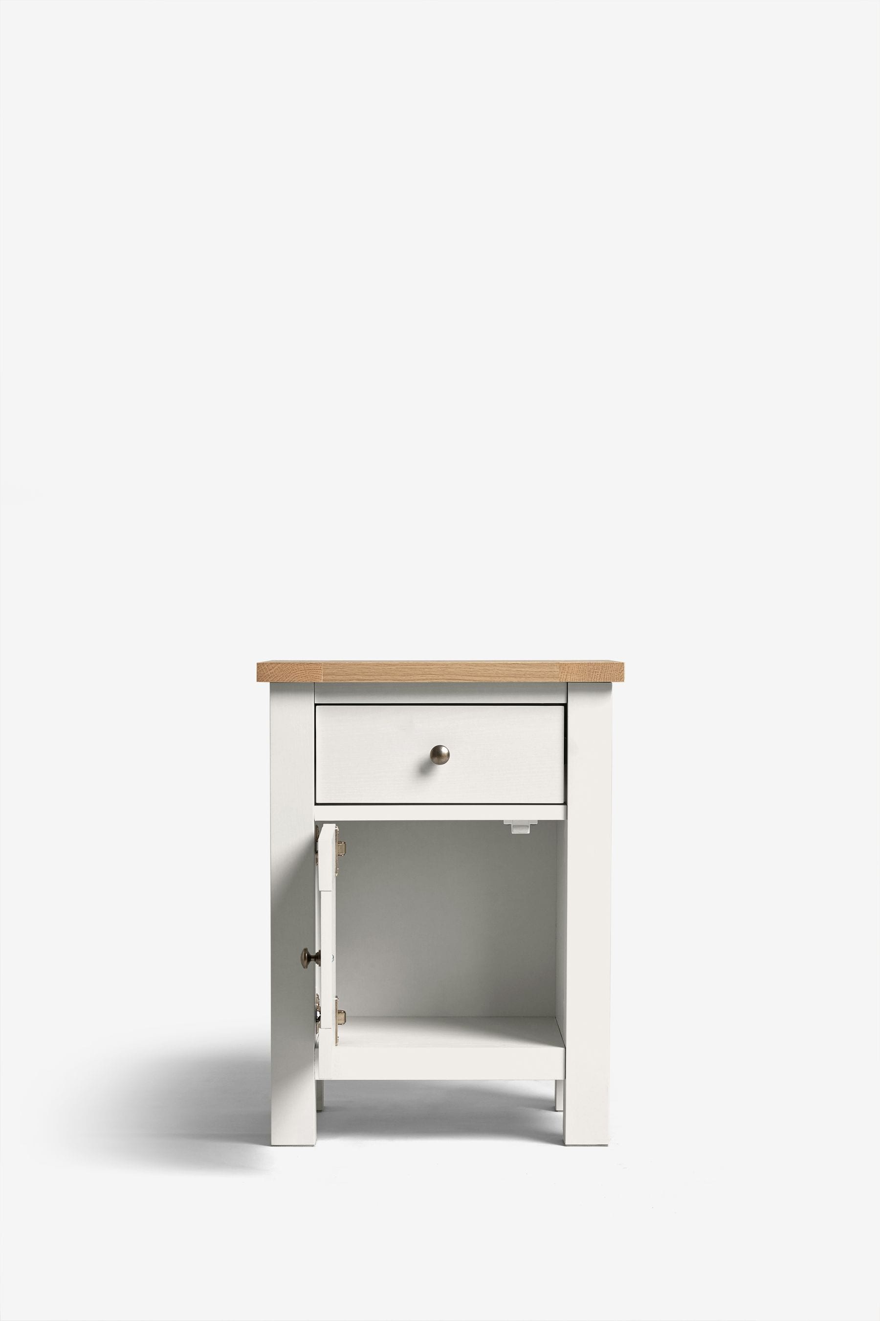 Chalk White Malvern Paint Effect 2 Drawer Bedside Table