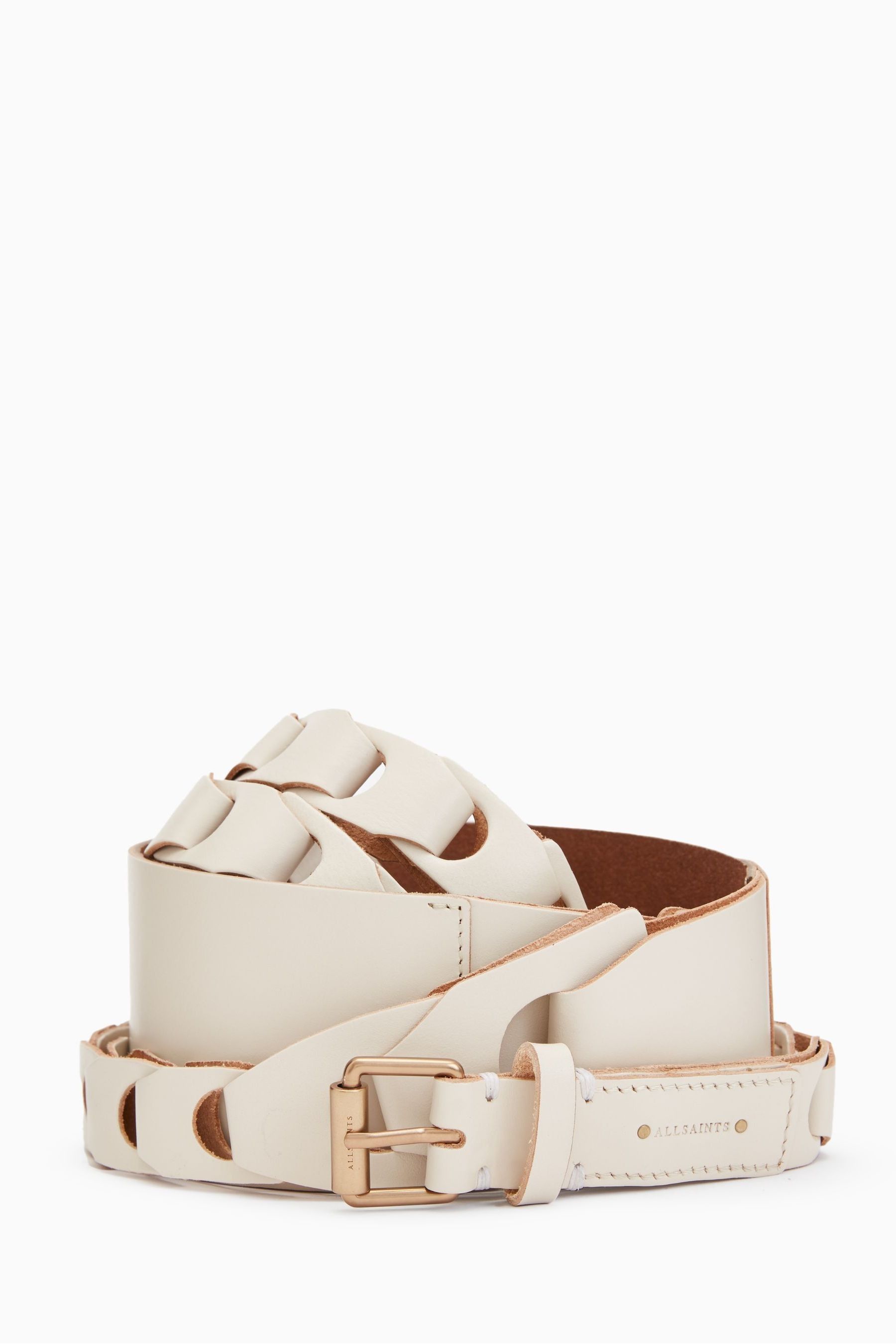 AllSaints Eloise White Wrap Belt