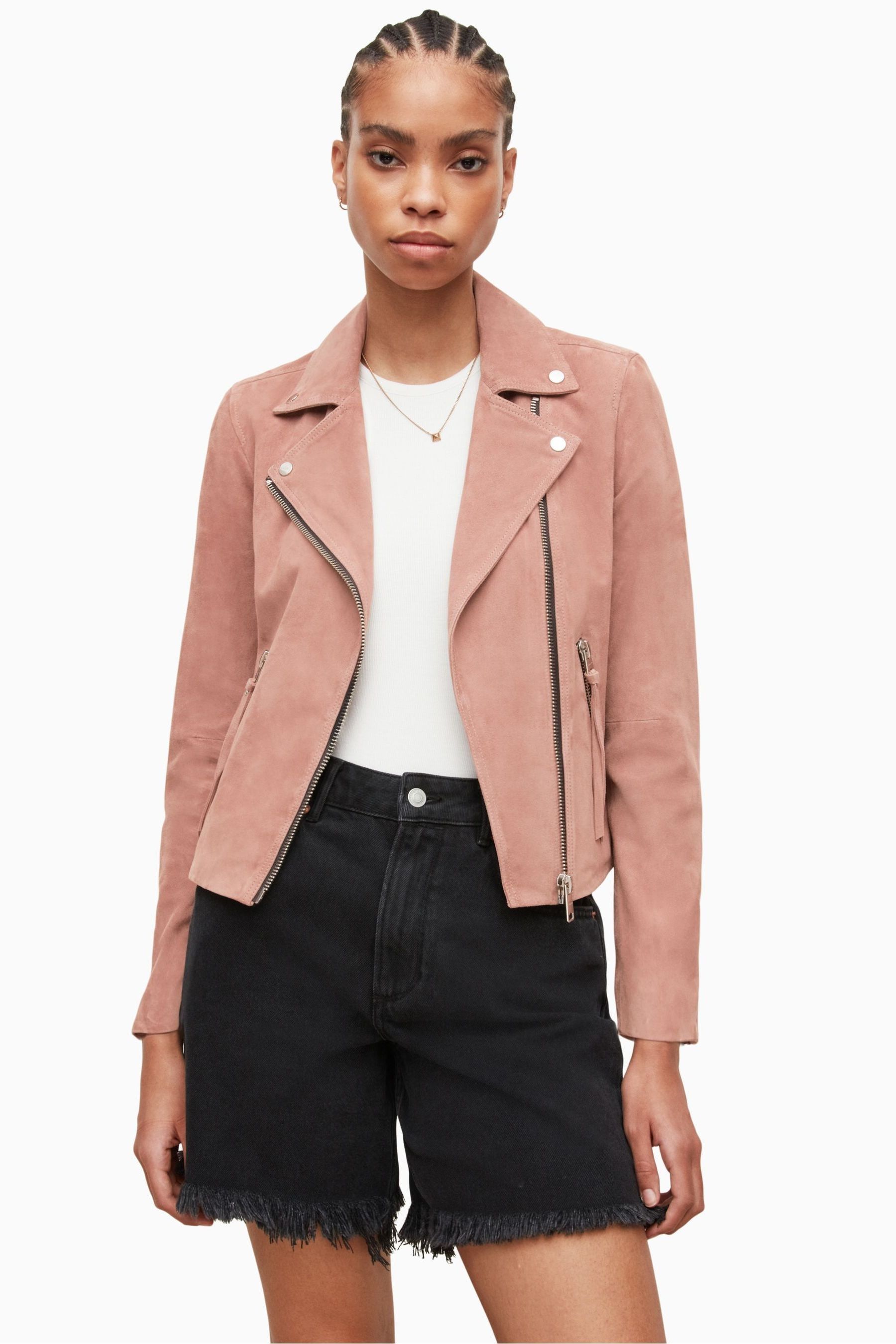 Suede dalby biker jacket top
