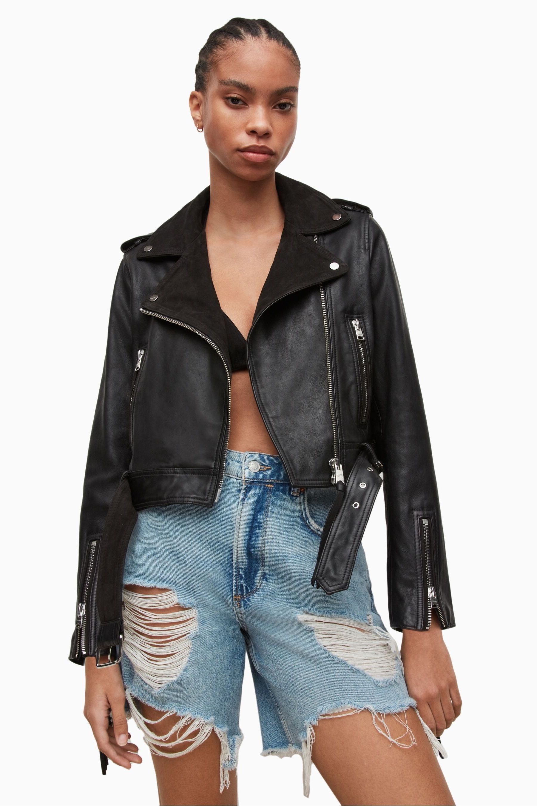 Buy AllSaints Black Ayra Tassel Jacket from the Next UK online shop