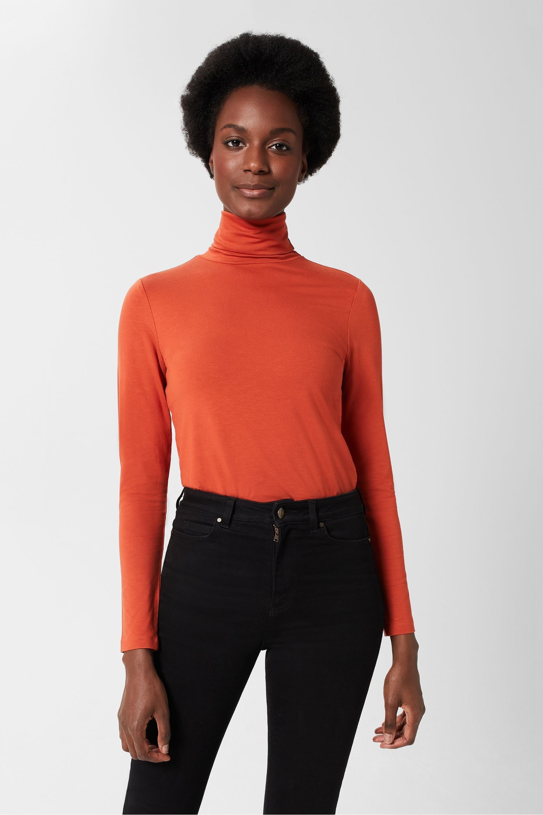 Buy Hobbs Orange Mischa Roll Neck Jumper from the Next UK online shop