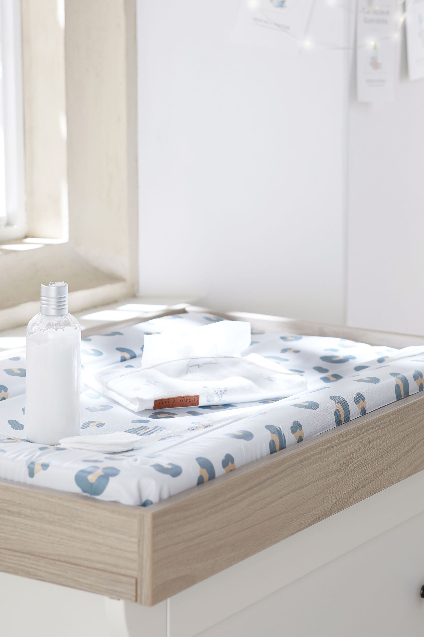 Leopard print top baby changing mat