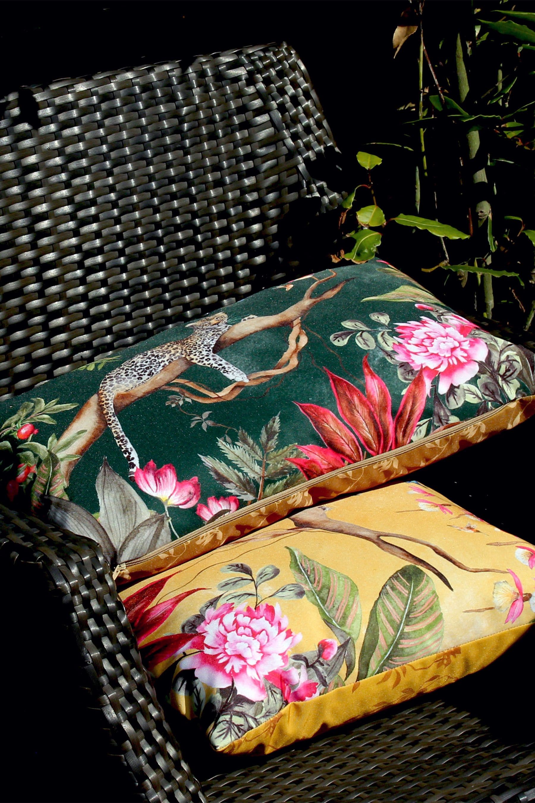 Buy Evans Lichfield Forest Green Leopard Outdoor Polyester Filled