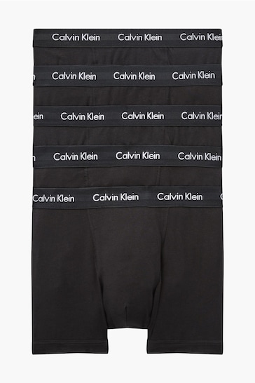 Calvin Klein Black Cotton Stretch 5 Pack Trunk