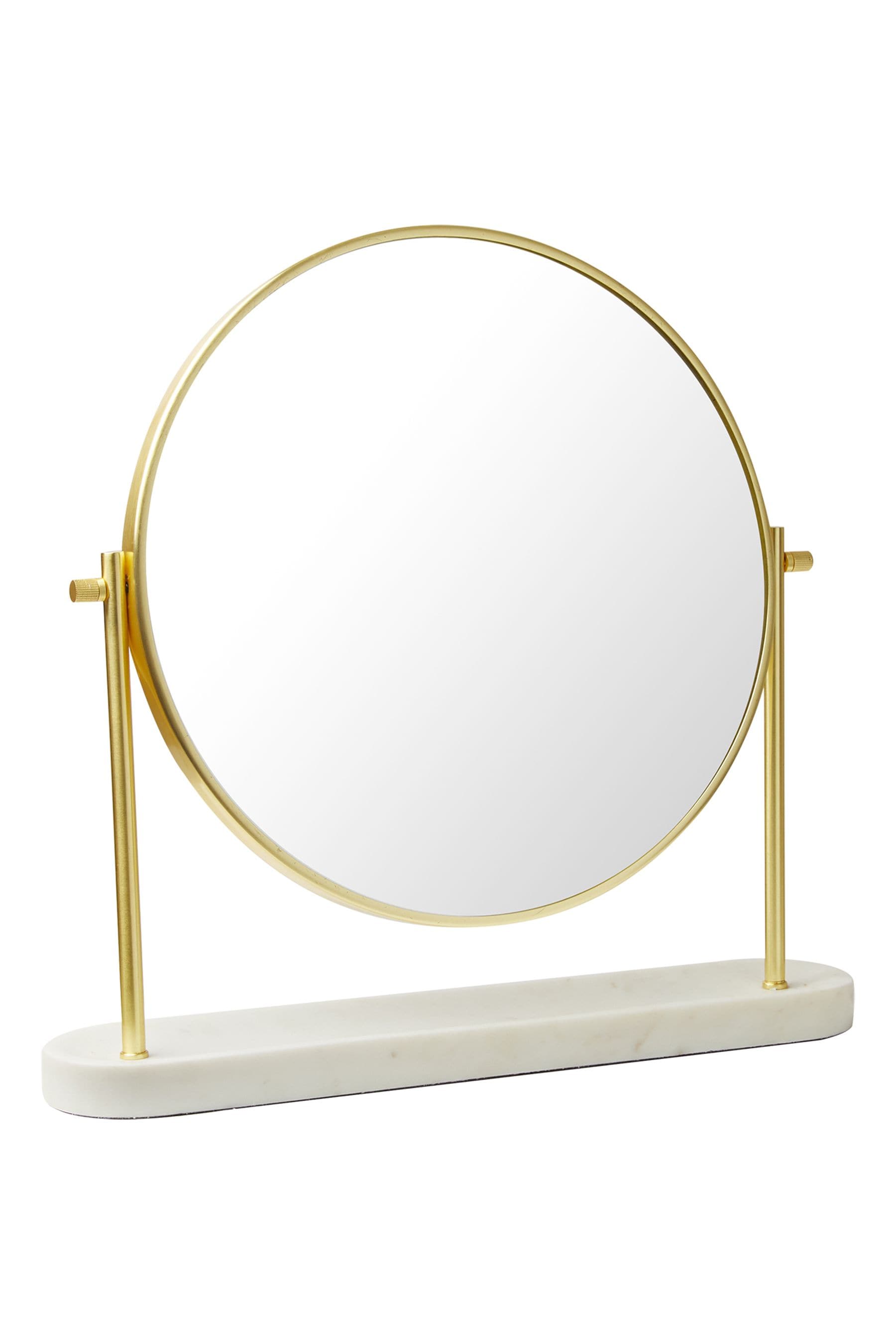 Round gold sales dressing table mirror