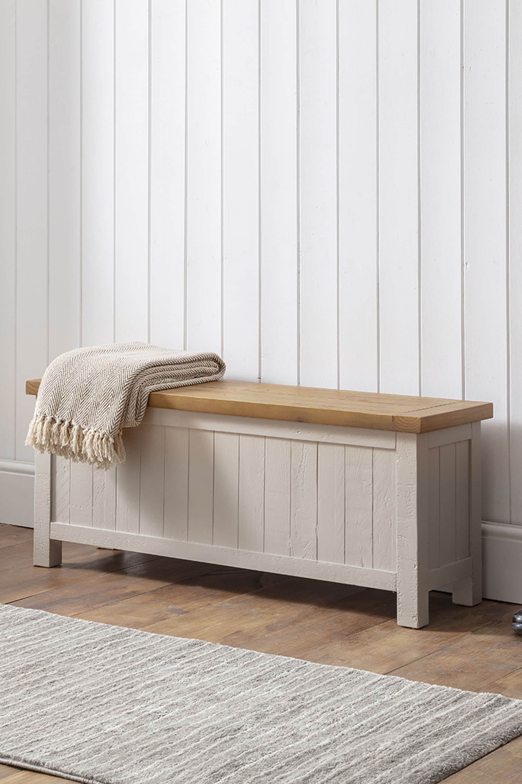 Julian Bowen Grey Aspen Storage Bench