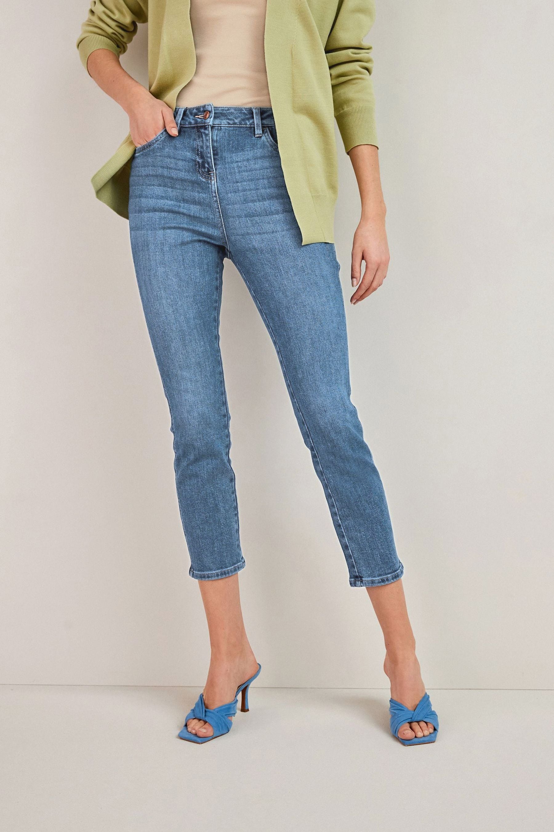 Slim high cropped jeans sale