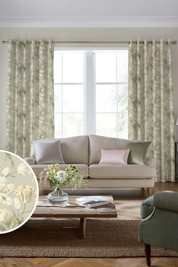 Laura Ashley Sage Green Gosford Made To Measure Curtains
