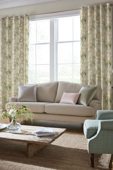 Laura Ashley Sage Green Gosford Made To Measure Curtains