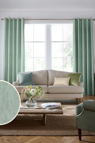 Buy Laura Ashley Sage Green Whinfell Made To Measure Curtains from the ...