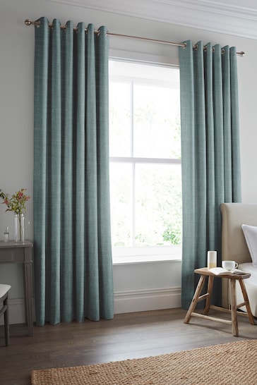 Laura Ashley Green Swanson Made To Measure Curtains