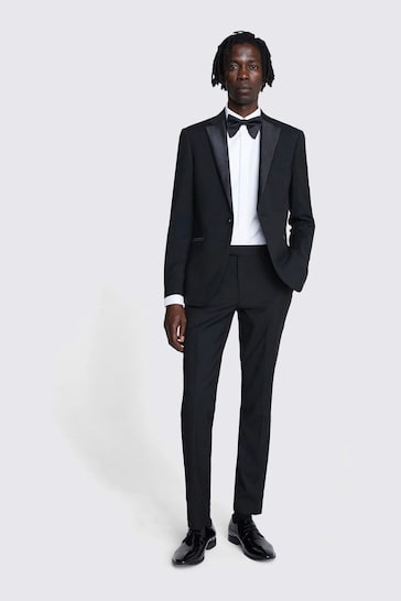MOSS Slim Fit Black Suit: Jacket